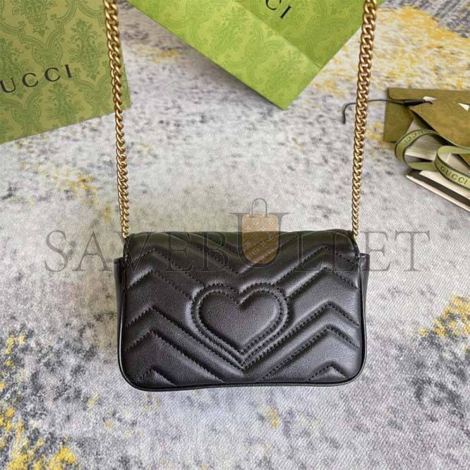 GUCCI MARMONT MATELASSE LEATHER SUPER MINI BAG 476433 (19.5*10.2*5.1cm) GUCCI MARMONT MATELASSE LEATHER SUPER MINI BAG 476433 (19.5*10.2*5.1cm)